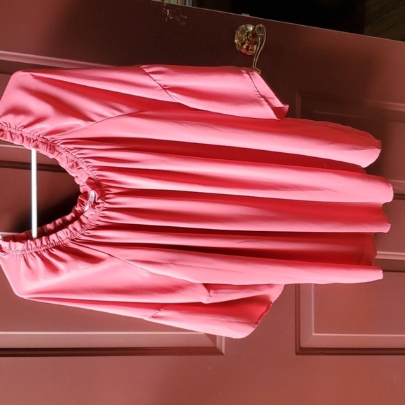 Violet and Claire coral top gathered neck wing sleeve size 3X - Picture 1 of 9